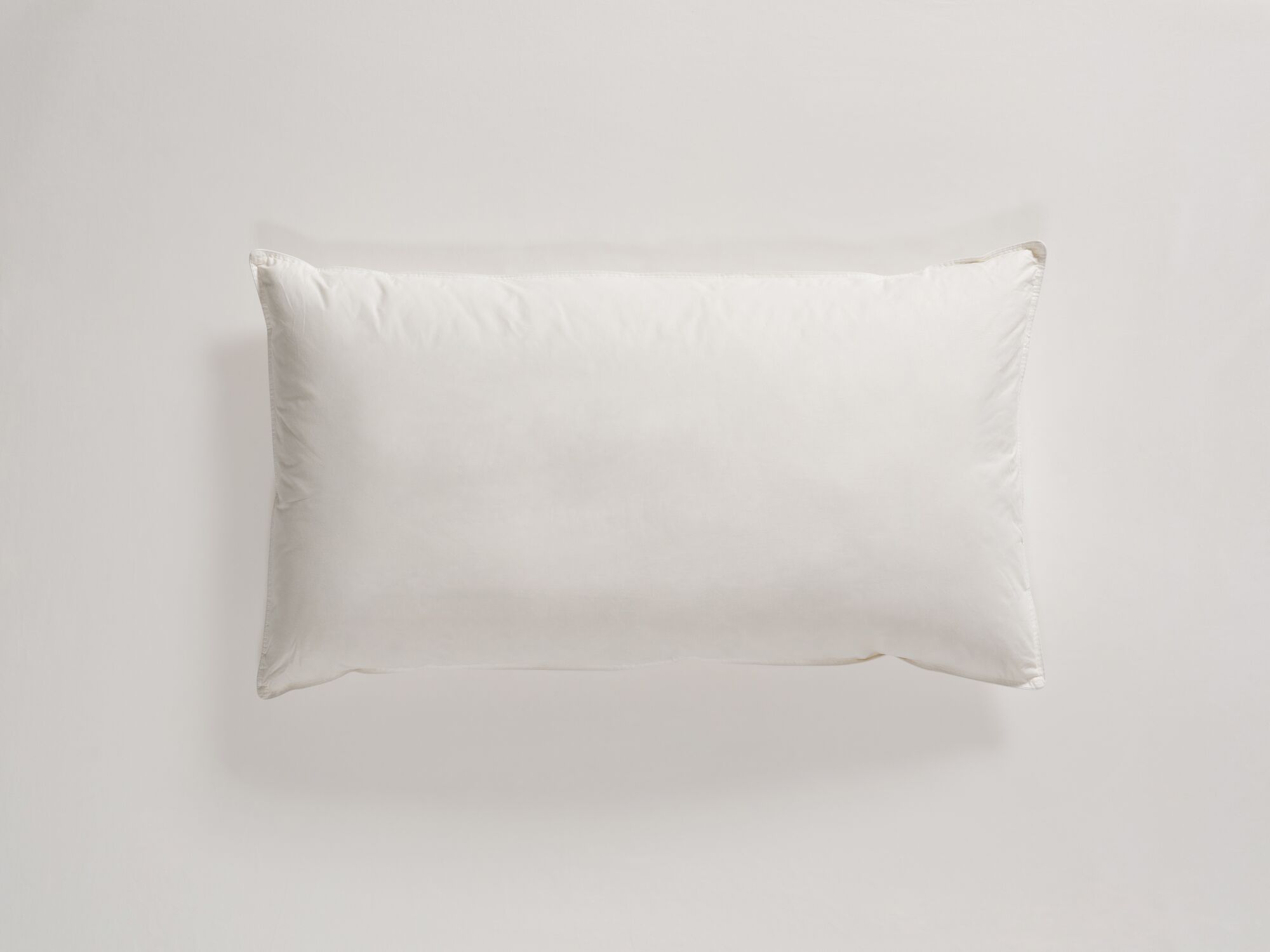 Top view of king size feather pillow